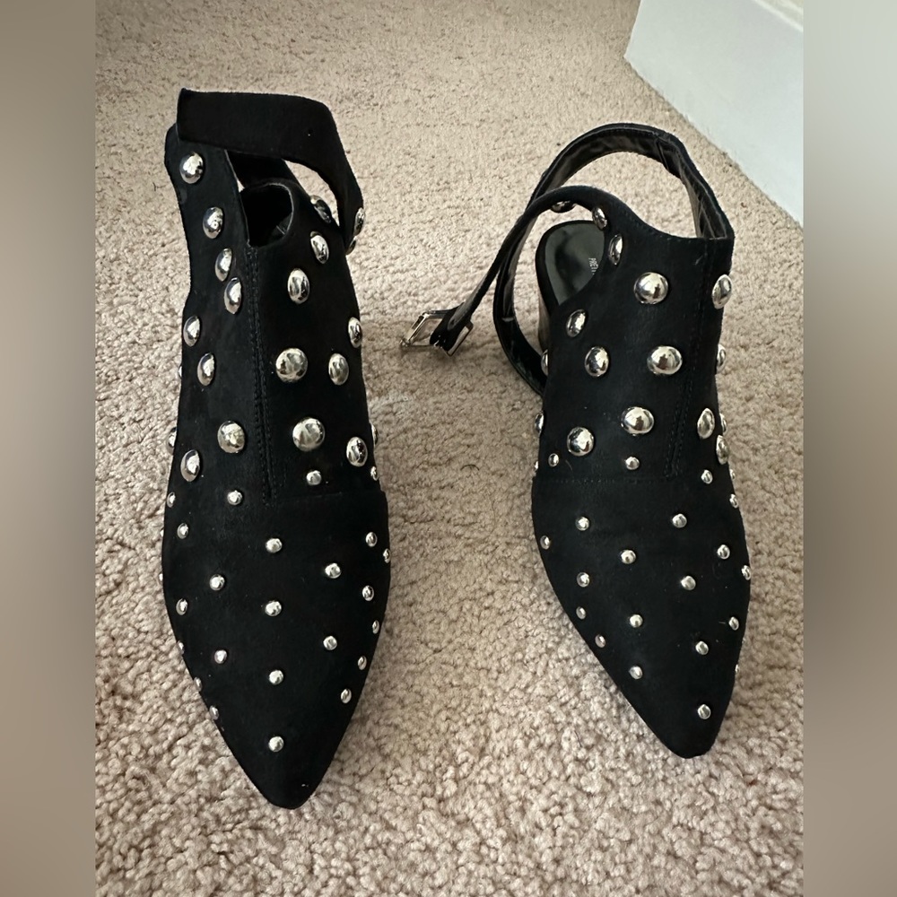 PLT studded boots with wrap around strap size 39